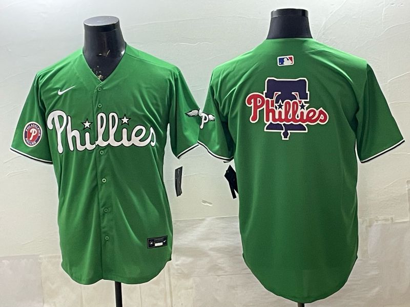 Men 2026 Philadelphia Phillies Blank Green Game Nike MLB Jersey 006